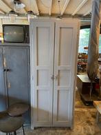 Toffe stoere houten lockerkast 2-deurs met legplanken, Ophalen