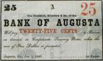 Verenigde Staten - Goergia - Augusta 5 cents 1863 (zeldzaam), Los biljet, Ophalen of Verzenden, Noord-Amerika