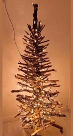 kerstboom van hout met binnen+ buiten lampjes kerstboom, Ophalen, Zo goed als nieuw