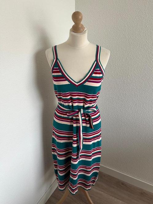 King Louie maat M gestreept zomer jurkje 499, Kleding | Dames, Jurken, Zo goed als nieuw, Maat 38/40 (M), Groen, Knielengte, Ophalen of Verzenden