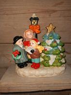 Waxinelicht beeld met kerstman en zingende kinderen, Diversen, Ophalen of Verzenden