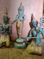 3 bronzen boeddhistische beelden, Huis en Inrichting, Gebruikt, Ophalen of Verzenden