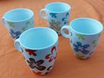 4 x mokken met bloemenmotiefje, Ophalen of Verzenden, Nieuw, Overige stijlen, Kop(pen) en/of Schotel(s)