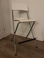 2x inklapbare kruk ikea franklin wit, Huis en Inrichting, Barkrukken, 2 krukken, Ophalen, Zo goed als nieuw, 60 tot 90 cm