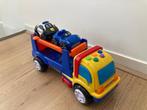 Speelgoed Vrachtwagen met oplegger en 2 voertuigen, Kinderen en Baby's, Speelgoed | Speelgoedvoertuigen, Gebruikt, Ophalen