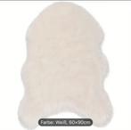 2 faux sheepskin schaapsvel imitaat plaids 60x90  wit 10€ ps, Ophalen of Verzenden, Nieuw