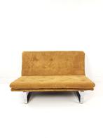 Vintage Kho Liang Le Artifort bank tweezits bankje okergeel, Ophalen of Verzenden, Huis en Inrichting