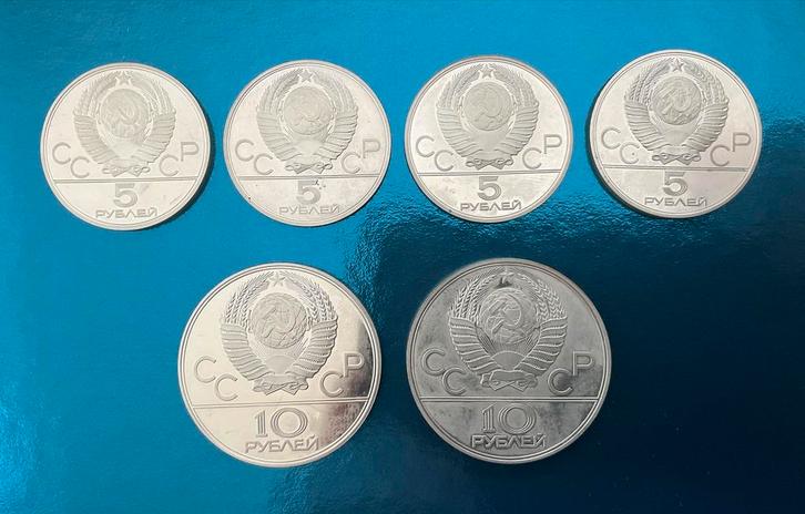 USSR Olympische Spelen 1980 - Zilveren Munten Set, Postzegels en Munten, Munten | Europa | Niet-Euromunten, Setje, Overige landen