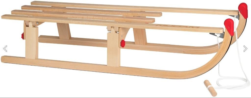 HOUTEN DAVOS SLEE OPVOUWBAAR 110cm ook met rugleuning