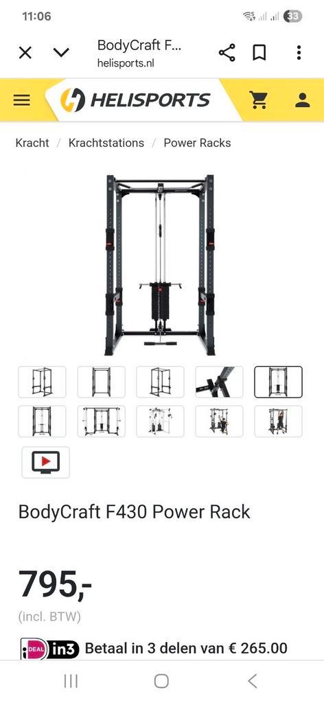 onverwoestbaar powerrack, Sport en Fitness, Fitnessapparatuur, Zo goed als nieuw, Metaal, Ophalen