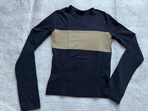 Impuls topje, S, zwart met bruine streep, zgan, stretch, Kleding | Dames, Tops, Zo goed als nieuw, Maat 36 (S), Zwart, Lange mouw