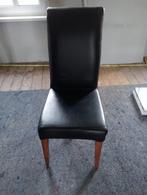 Eetkamerstoelen zwart 2 stuks GRATIS!, Huis en Inrichting, Stoelen, Ophalen, Gebruikt, Twee, Leer