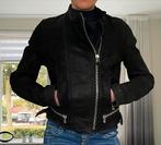 New Look Suede Leren Biker Jas XS, New Look, Zwart, Ophalen of Verzenden, Zo goed als nieuw
