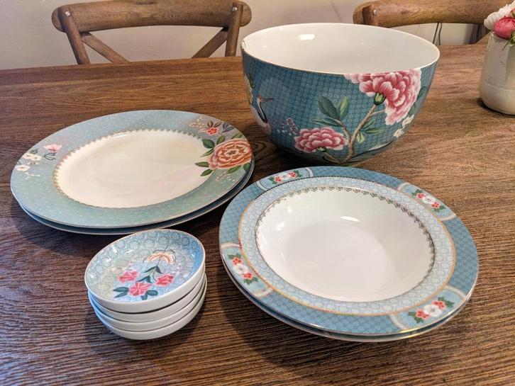 PIP Studio Blushing Birds blauw/groen servies, Huis en Inrichting, Keuken | Servies, Nieuw, Overige stijlen, Porselein, Ophalen of Verzenden