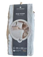 100% linnen hoeslaken 160x200 Wit, Ophalen of Verzenden, Wit, Hoeslaken of Sloop, Nieuw