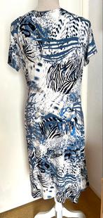So Soire blauw/witte jurk maat 42(v), So Soire, Blauw, Maat 42/44 (L), Ophalen of Verzenden