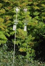 TUINPRIKKER MET WAXINELICHT EN HART GRIJS 96 CM Nieuw, Tuin en Terras, -, Nieuw, Ophalen of Verzenden, T&T