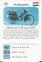 Kw4033 verzamelkaartje bromfiets berini m 21 de luxe 1959, Ophalen of Verzenden, Zo goed als nieuw, Motoren