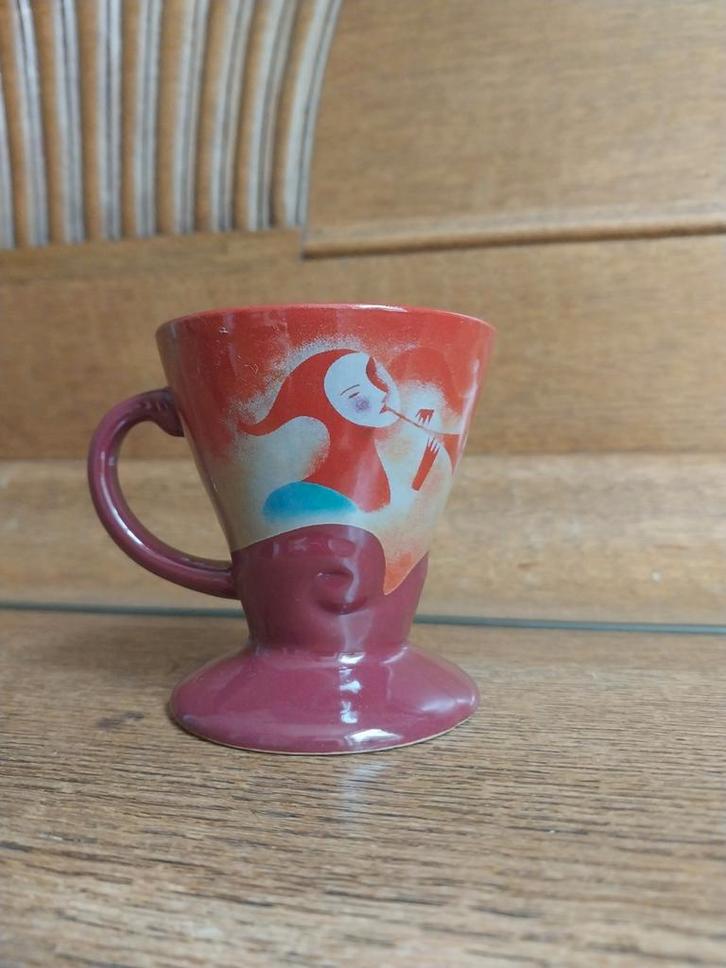 Linda Firchtel gesigneerd 1999 Espresso kopje., Antiek en Kunst, Antiek | Keramiek en Aardewerk, Ophalen of Verzenden