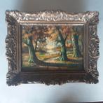 Olieverf op paneel  in oude nog gaven lijst, Antiek en Kunst, Kunst | Schilderijen | Klassiek, Ophalen of Verzenden