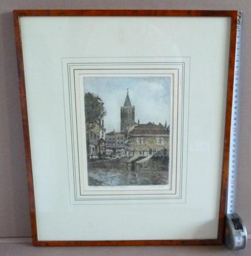 ETS - LITHO of TEKENING o.i.d. SCHIEDAM door H.W. Bijl, Antiek en Kunst, Kunst | Litho's en Zeefdrukken, Ophalen of Verzenden