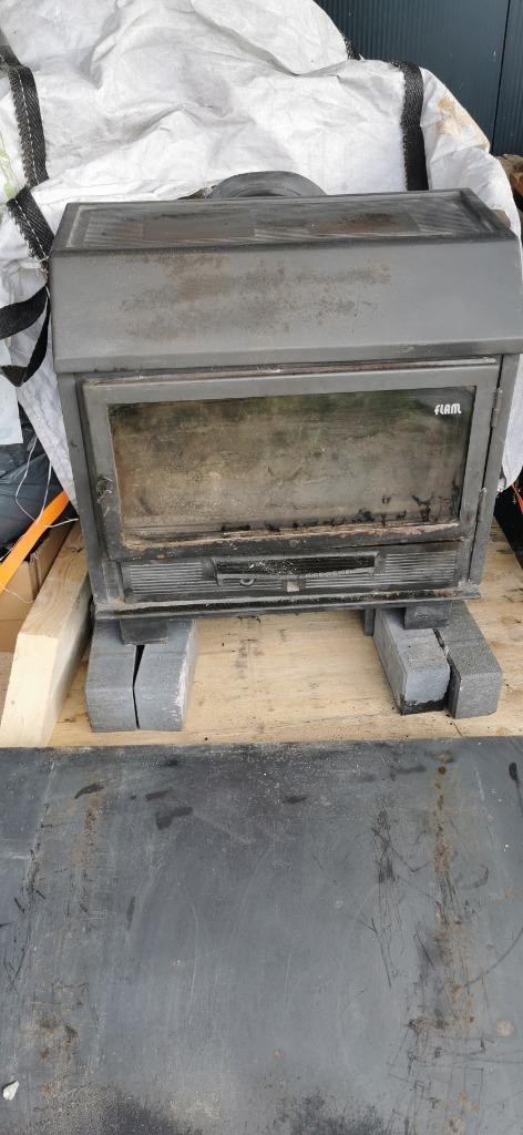 echte FLAM kachel lekker vd winter!, Huis en Inrichting, Kachels, Gebruikt, Vrijstaand, Allesbrander, Hout, Ophalen