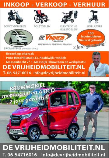 ✅ 45km Brommobiel 100% elektrisch met 2 jaar garantie!! M01 beschikbaar voor biedingen