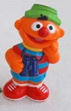 Bob de Bouwer en Ernie Sesamstraat, 7 cm hoog, poppetjes, Ophalen of Verzenden, Gebruikt