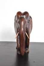 Vintage houten olifant decoratief jaren 50, Ophalen of Verzenden, Gebruikt