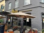 2x parasol 3m zwevend rond. Met voet, Ophalen, Zo goed als nieuw, Stokparasol
