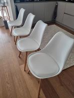 Set van 4 witte eetkamerstoelen, Wit, Zo goed als nieuw, Vier, Modern