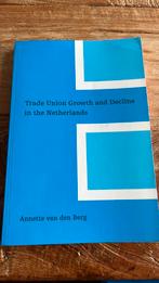 Trade union and decline in the Netherlands, Ophalen of Verzenden, Zo goed als nieuw, Nederland, Maatschappij en Samenleving