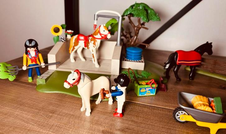 Playmobil Paardenwasplaats, Kinderen en Baby's, Speelgoed | Playmobil, Gebruikt, Complete set, Ophalen of Verzenden