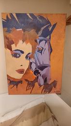 Jan j.Mottier print op canvas 70/50cm.gesigneerd., Ophalen