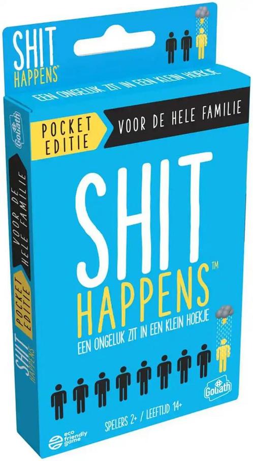 Shit happens pocket Familie editie, Hobby en Vrije tijd, Gezelschapsspellen | Kaartspellen, Zo goed als nieuw, Ophalen of Verzenden