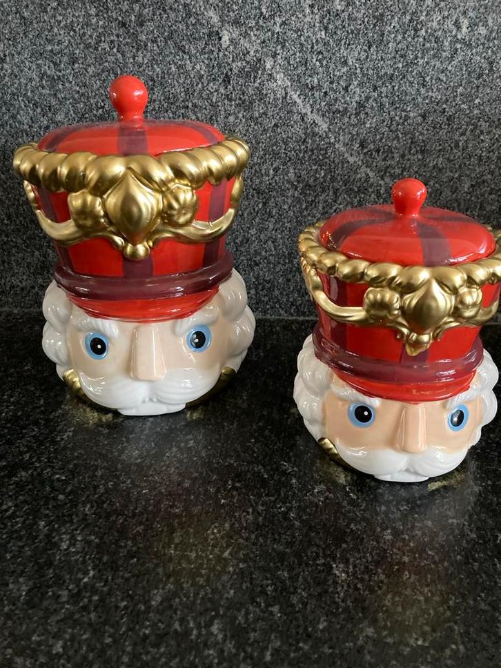 Notenkraker  voorraadpotten  - set van 2, Diversen, Kerst, Nieuw, Ophalen of Verzenden