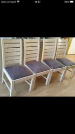 Prachtige houten stoelen te koop, 4 ST, Ophalen of Verzenden, Zo goed als nieuw, Hout