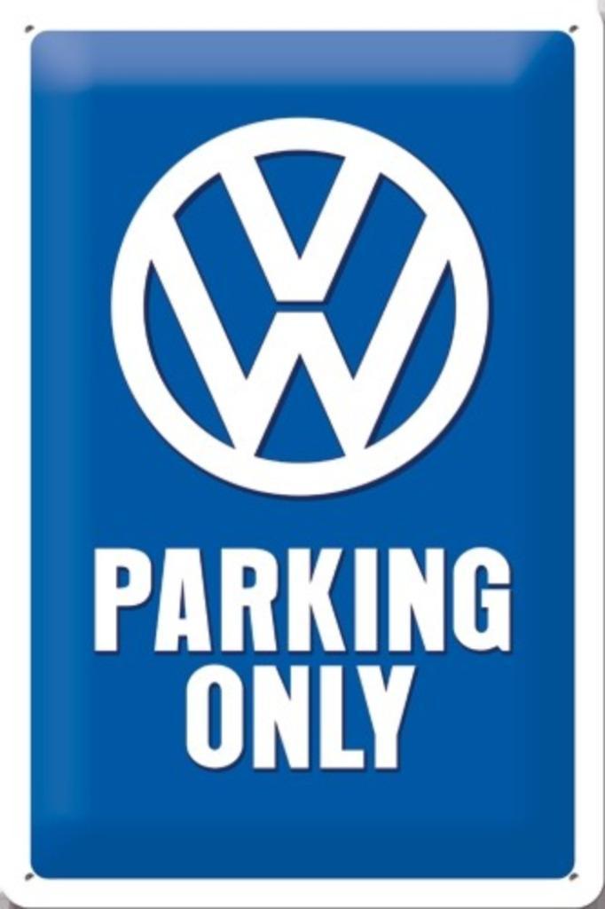 VW Parking Only relief reclamebord van metaal wandbord deco, Verzamelen, Automerken, Motoren en Formule 1, Nieuw, Auto's, Verzenden