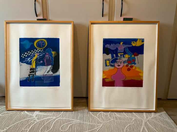 Corneille Zeefdrukken, uit de reeks "Six Rêves Peints"., Antiek en Kunst, Kunst | Litho's en Zeefdrukken, Ophalen of Verzenden