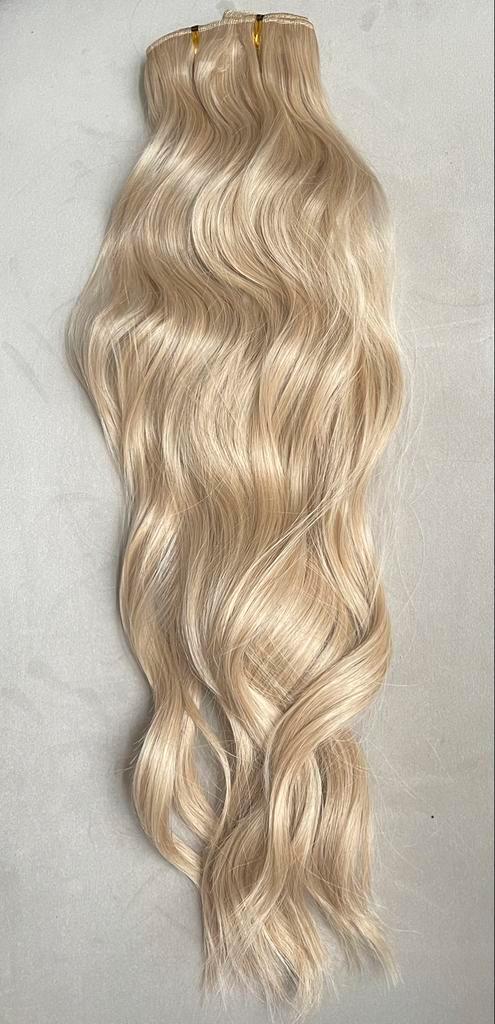 Hair extensions beach wave / krullend blond, Sieraden, Tassen en Uiterlijk, Uiterlijk | Haarverzorging, Zo goed als nieuw, Ophalen of Verzenden