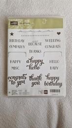 Stampin' Up! Tin of Cards Stempelset, Ophalen of Verzenden, Zo goed als nieuw, Clearstamp