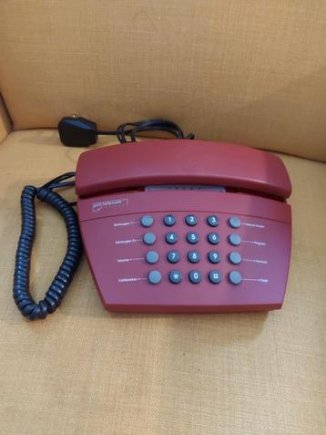 Vintage PTT Bergen Speaker Rood. Telefoon. Druktoets. beschikbaar voor biedingen