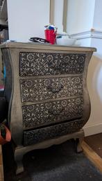 Grijs barok ladekastje, Ophalen, Gebruikt, Barok, 50 tot 100 cm