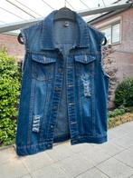 Blauw biker spijker gilet jasje maat L met knopen, Ophalen of Verzenden, Zo goed als nieuw, Maat 38/40 (M), Blauw