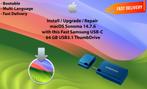 Installeer macOS Sonoma 14.7.6 Samsung USB-C Stick 64GB OSX, Computers en Software, Besturingssoftware, Ophalen of Verzenden, Nieuw