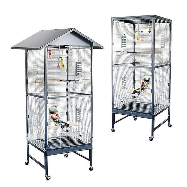 Montana Casa 60 met 2 daken nu showmodel met 25% korting, Dieren en Toebehoren, Vogels | Hokken en Kooien, Nieuw, Volière, Metaal