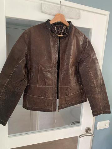 Bruin Jasje met Slangenprint beschikbaar voor biedingen