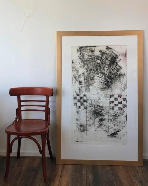 Anton Heyboer, zeer grote ets, fraai ingelijst, Antiek en Kunst, Kunst | Etsen en Gravures, Ophalen