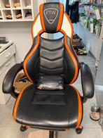 FTW gaming stoel zwart/oranje – comfortabel & verstelbaar, Ophalen, Ergonomisch, Zo goed als nieuw, Zwart