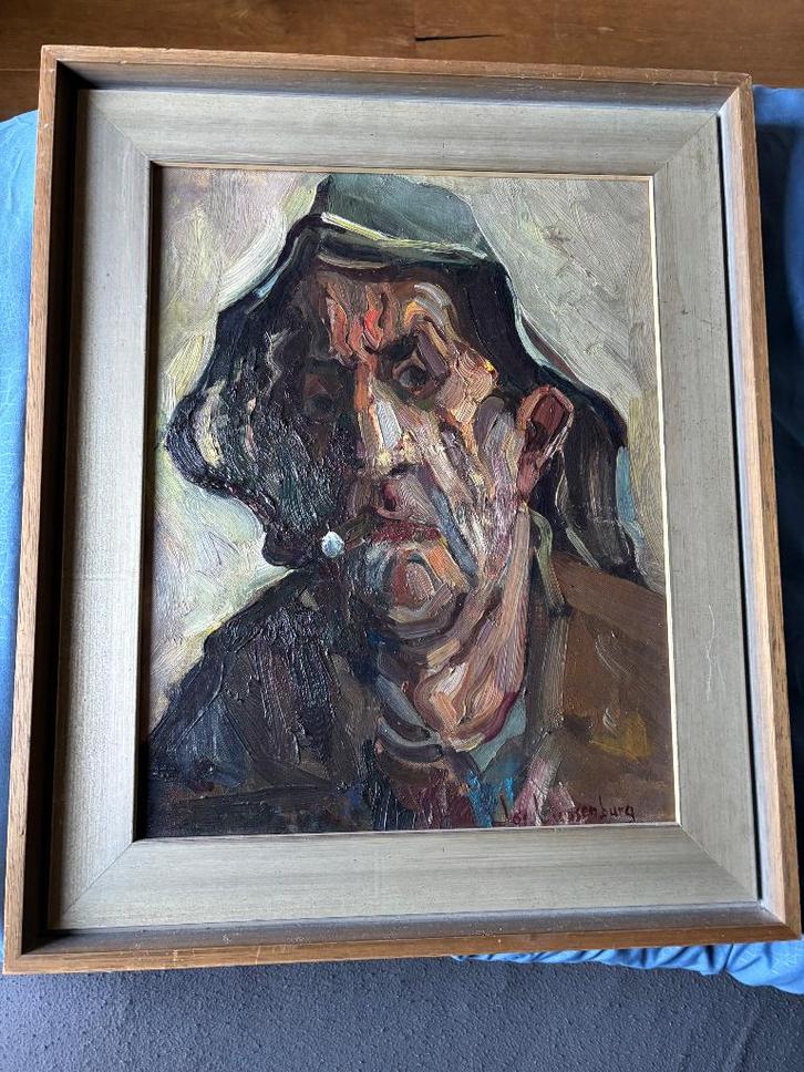 Jos Lussenburg schilderij Schipper, Antiek en Kunst, Kunst | Schilderijen | Klassiek, Ophalen